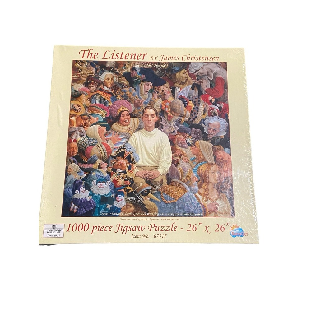 James Christensen The Listener SunsOut 1000 Piece Puzzle 26x26 New Sealed 67517